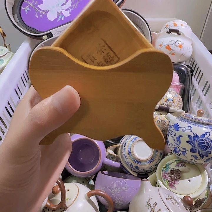 颜瓷茶器直播链接方形杯垫