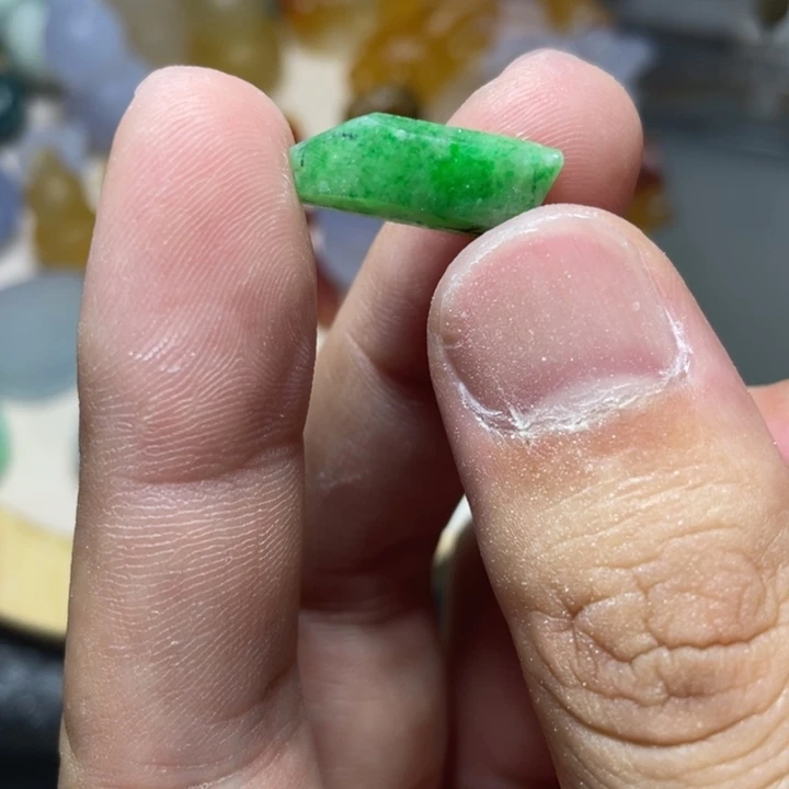 定制翡翠未镶嵌竹节 随行