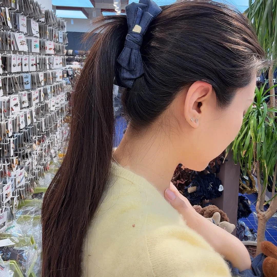 布艺铁合金牛仔香蕉夹小号1