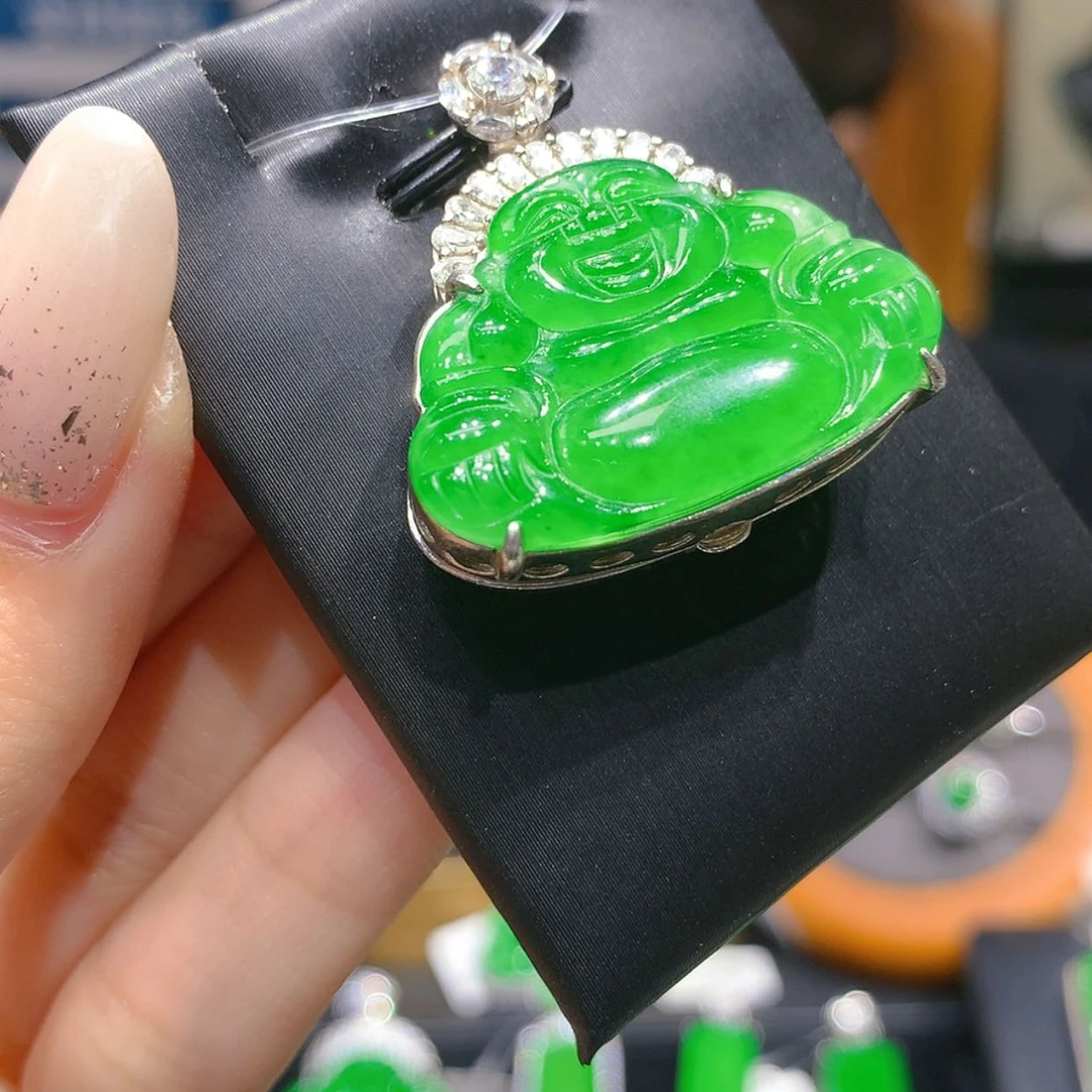 【闪购商品】颈饰银S925镶嵌翡翠5柒姐