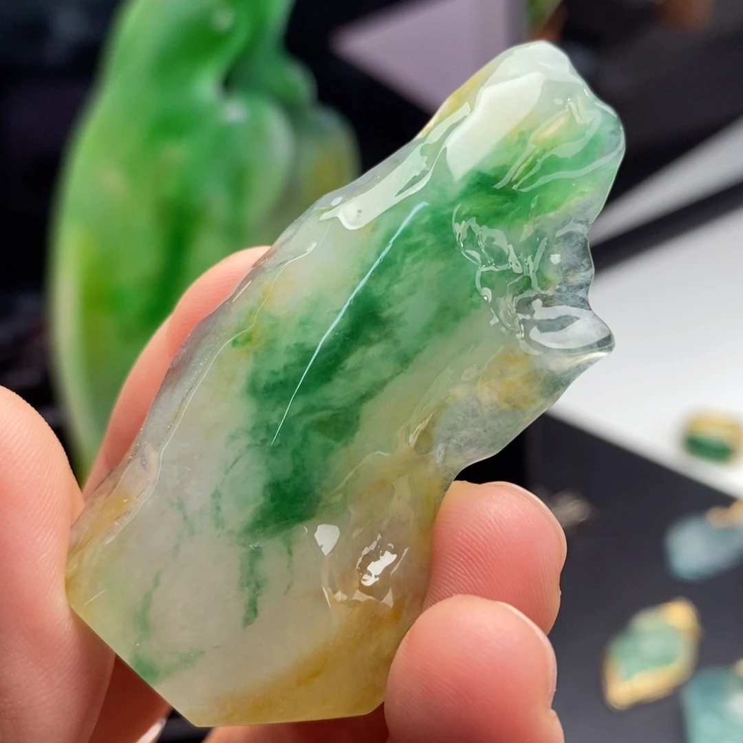 定制翡翠未镶嵌   柠檬超推荐
