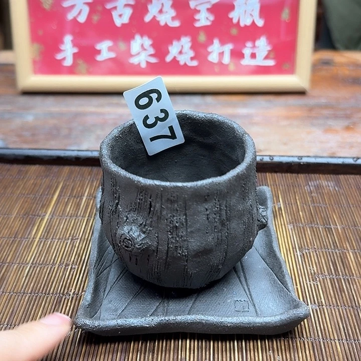 纯手工制作粗陶茶具