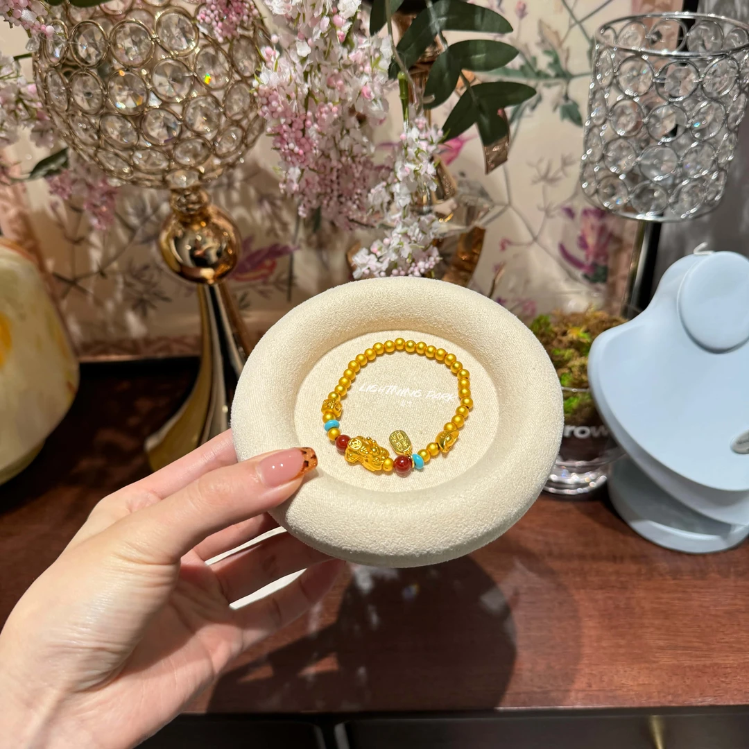 镀K金LIGHTNINGPARK  貔貅元宝珠珠轻奢手链