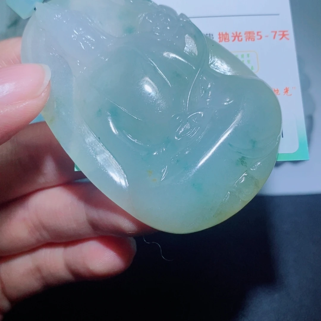 定制翡翠未镶嵌毛货吊坠