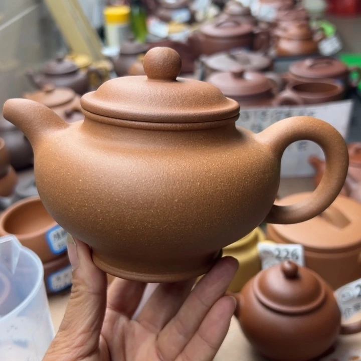 紫砂茶壶降坡泥半手420cc