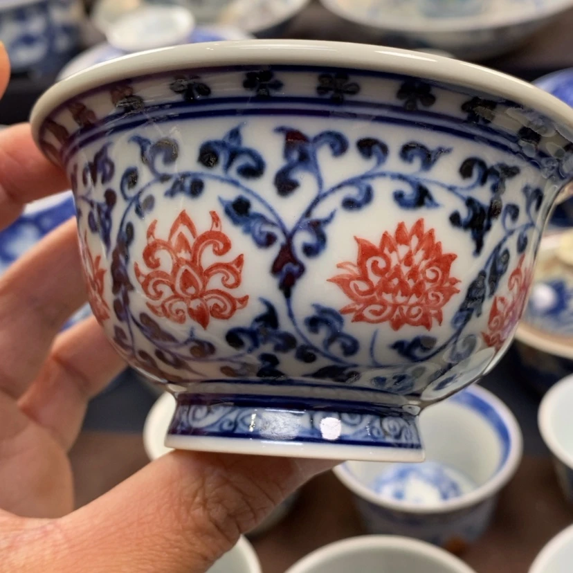 【闪购商品】景德镇青花釉里红主人杯