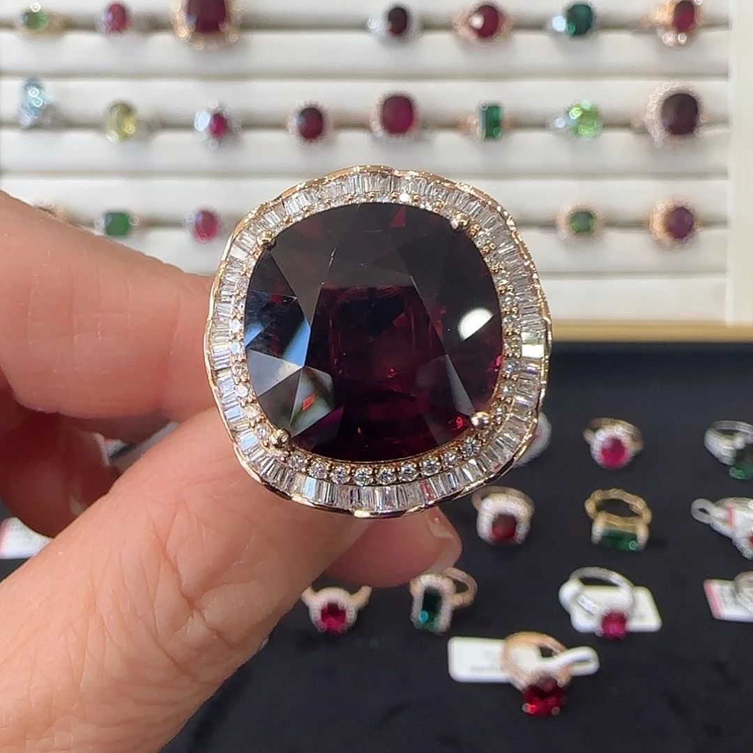 碧玺戒指18K金镶嵌19.65c t