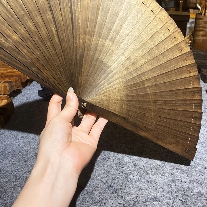 金丝楠橄*树金丝楠乌木扇子21