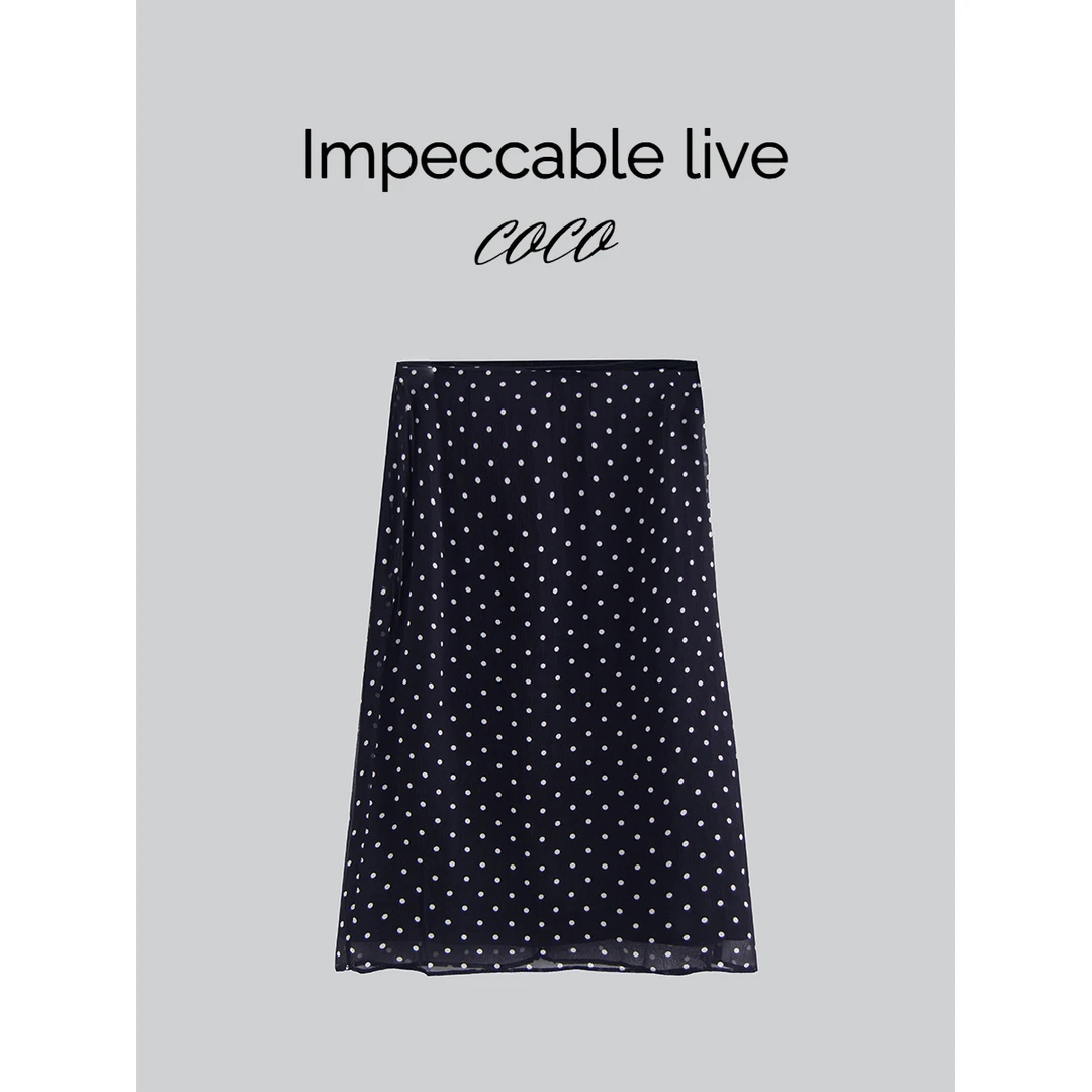 Impeccable【星澜】 夏季新款百搭波点半裙25Q166