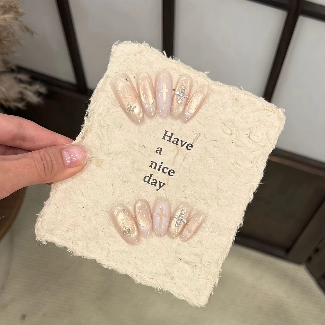 R-十字流沙-XingHeJiYu轻奢高定美甲 10片装