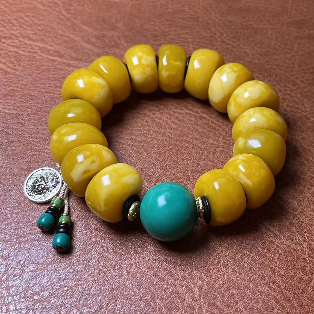 【黄花纹】22mm随形扎基拉姆精工优质的时尚手串