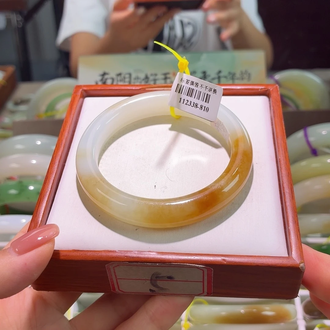 和田玉手镯未镶嵌33 54 55