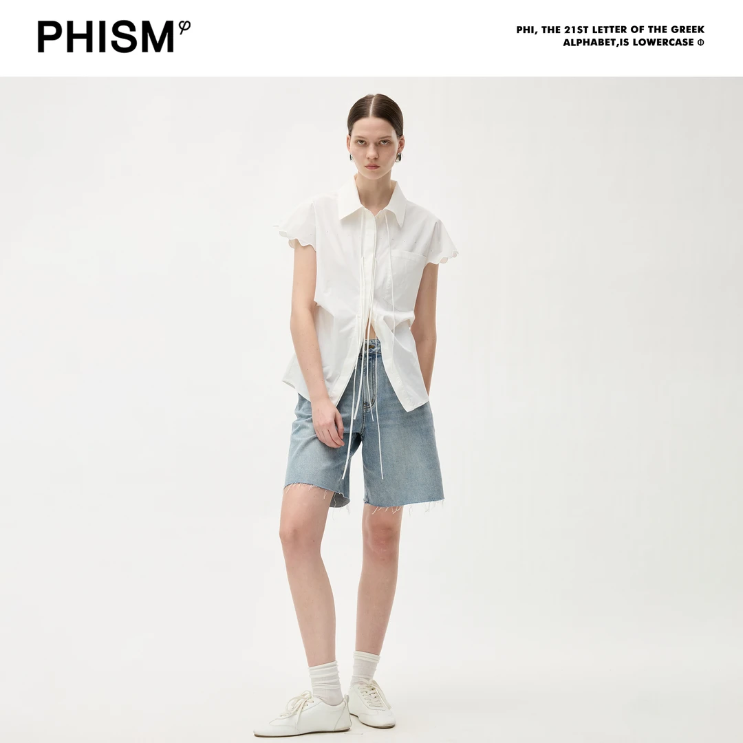 PHISM/PHISM新款时尚短袖刺绣衬衫874T02