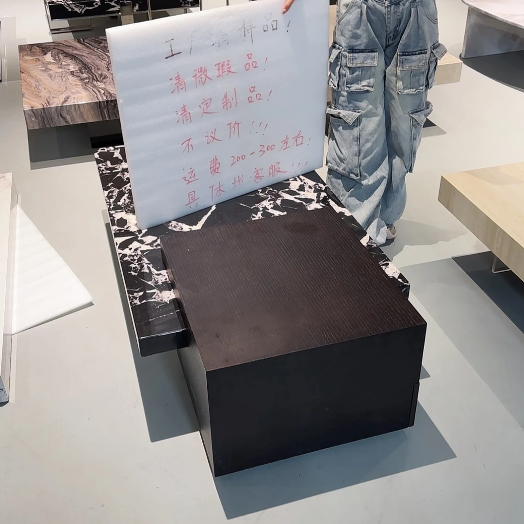 大理石倒台高脚茶几 运费自理