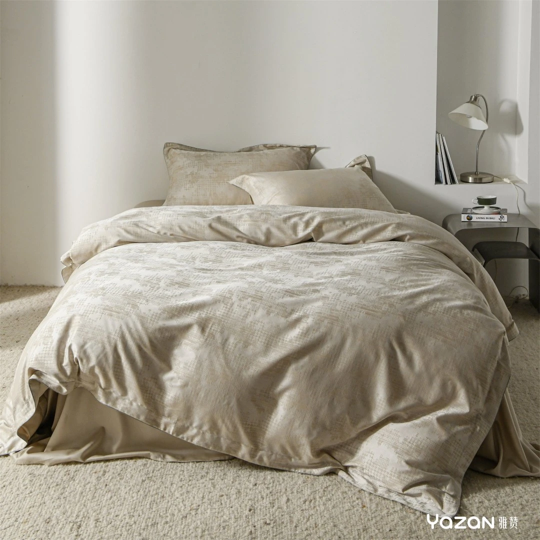 雅赞高端纯色加绒双面提花四件套质感高级轻奢婚嫁床上用品被套