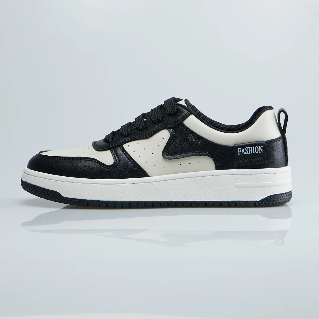 板鞋低帮新款秋冬熊猫拼色系带休闲时尚百搭小白鞋厚底潮流透气鞋