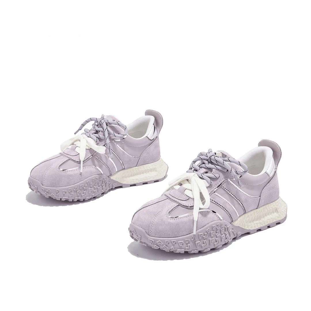 多巴胺德训鞋女2025春季新款复古阿甘鞋轻便运动鞋