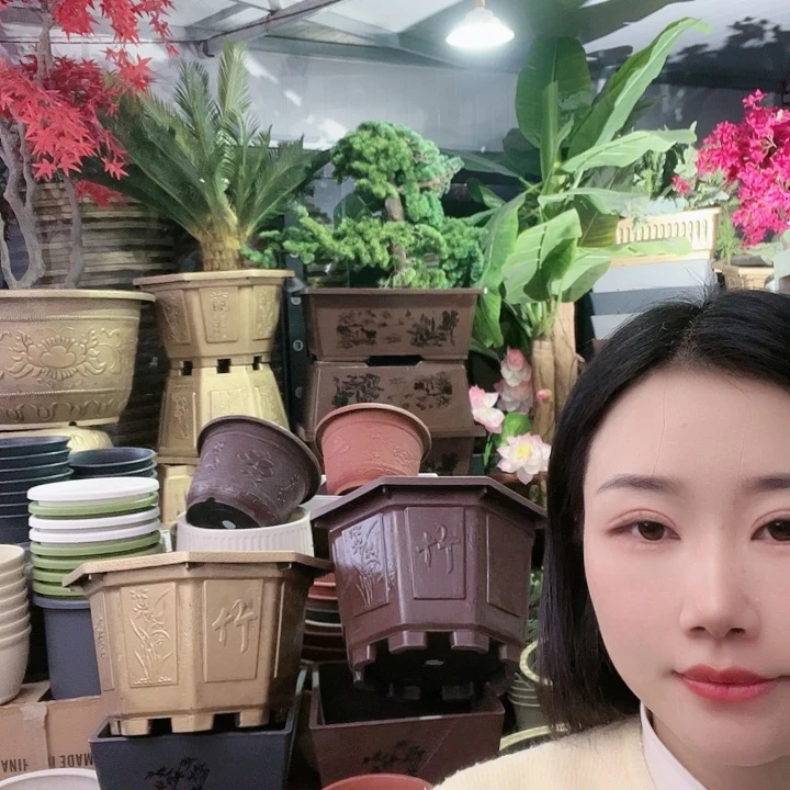 复合凤纹60花盆2个有孔