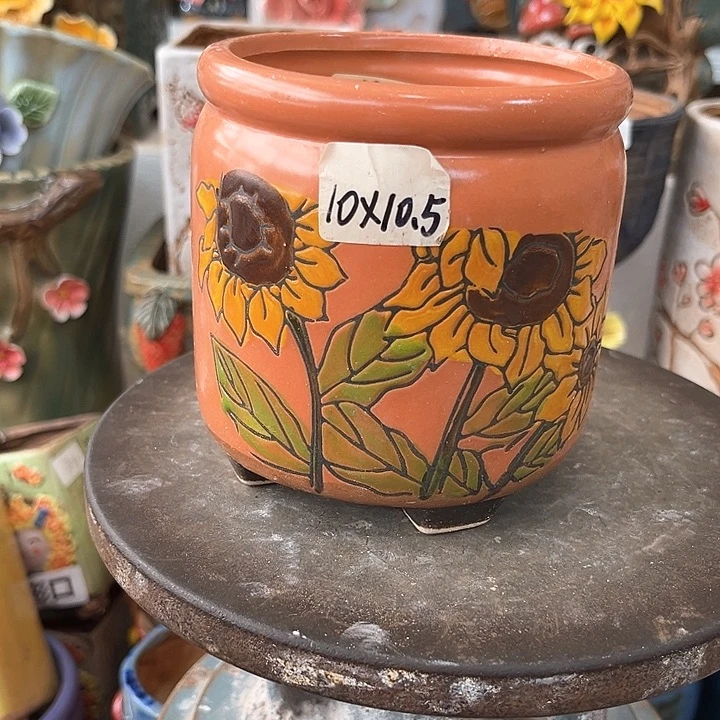 紫砂花盆粗陶材质多肉花盆