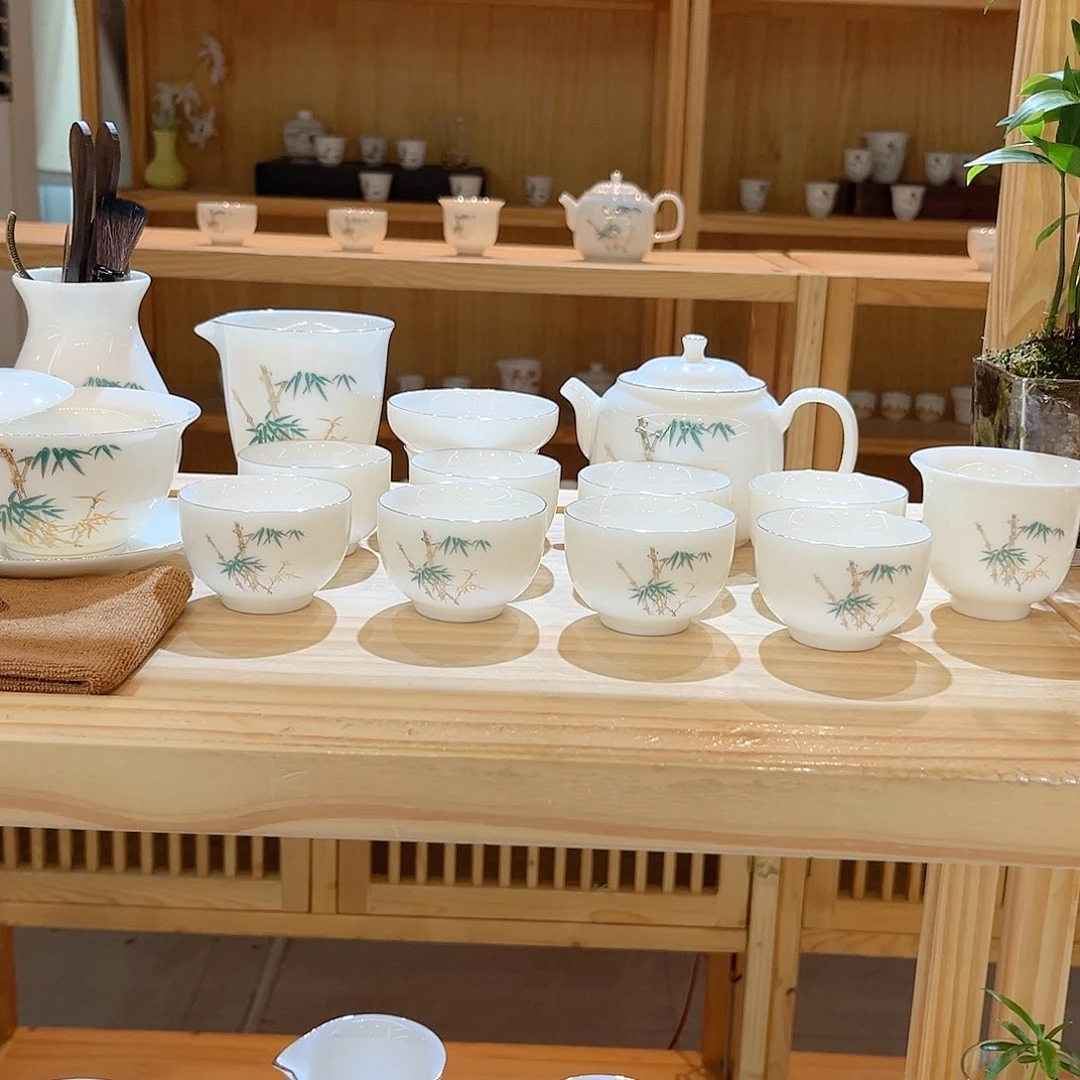 【御瓷斋】羊脂玉瓷茶具套装