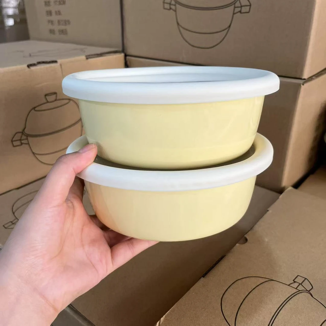 【设计师款】口径18CM 高度6CM奶黄色系列 加厚款 圆形芝士盘