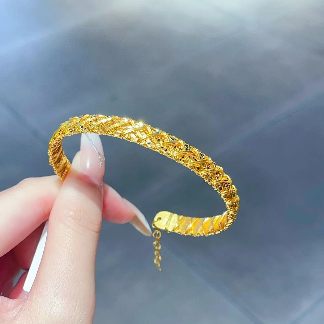 【新美源】足金999 5G工艺 织梦花丝镯链20.97克