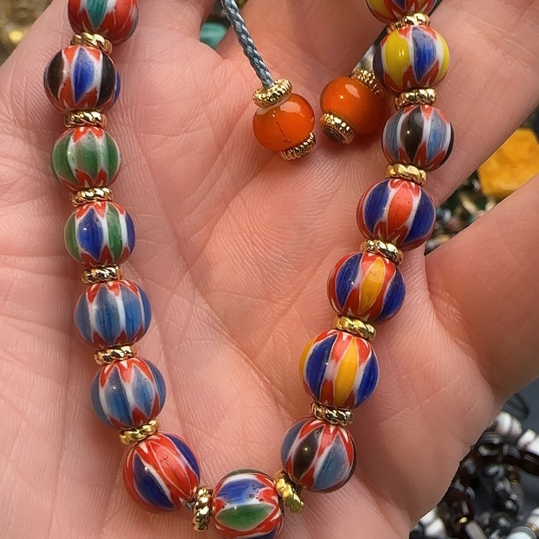 玻璃DIY波西米亚风格 非洲老琉璃