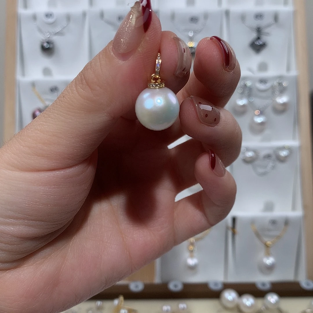 淡水珍珠颈饰银S925镶嵌