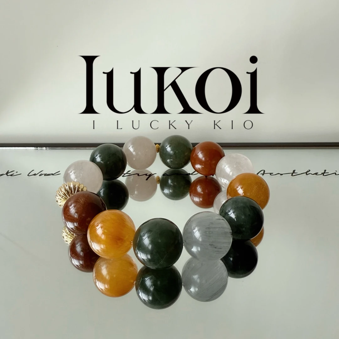 合成金属石英石手链 ｜IUKOI ｜彩兔毛 ｜