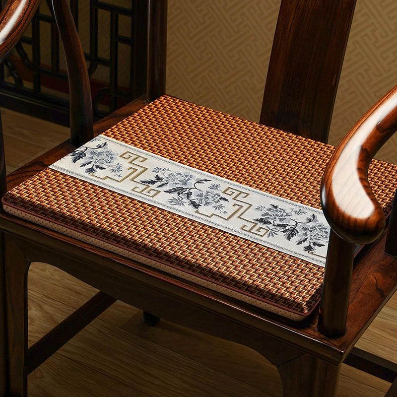 藤席垫藤竹椅子办公室冰丝藤席透气夏天凉垫藤席椅子坐垫坐垫