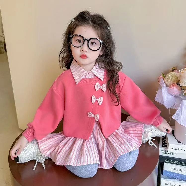 女童秋套装2025秋季新款儿童巨好看洋气卫衣打底裤两件套宝宝秋装