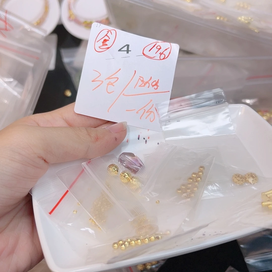 水晶珠宝半成品银S925镀金镶嵌4