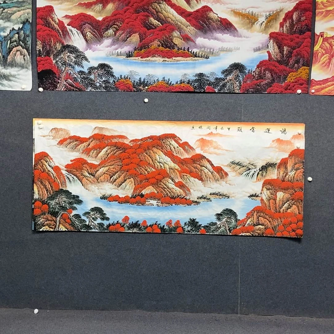 国画小八尺山水一副下