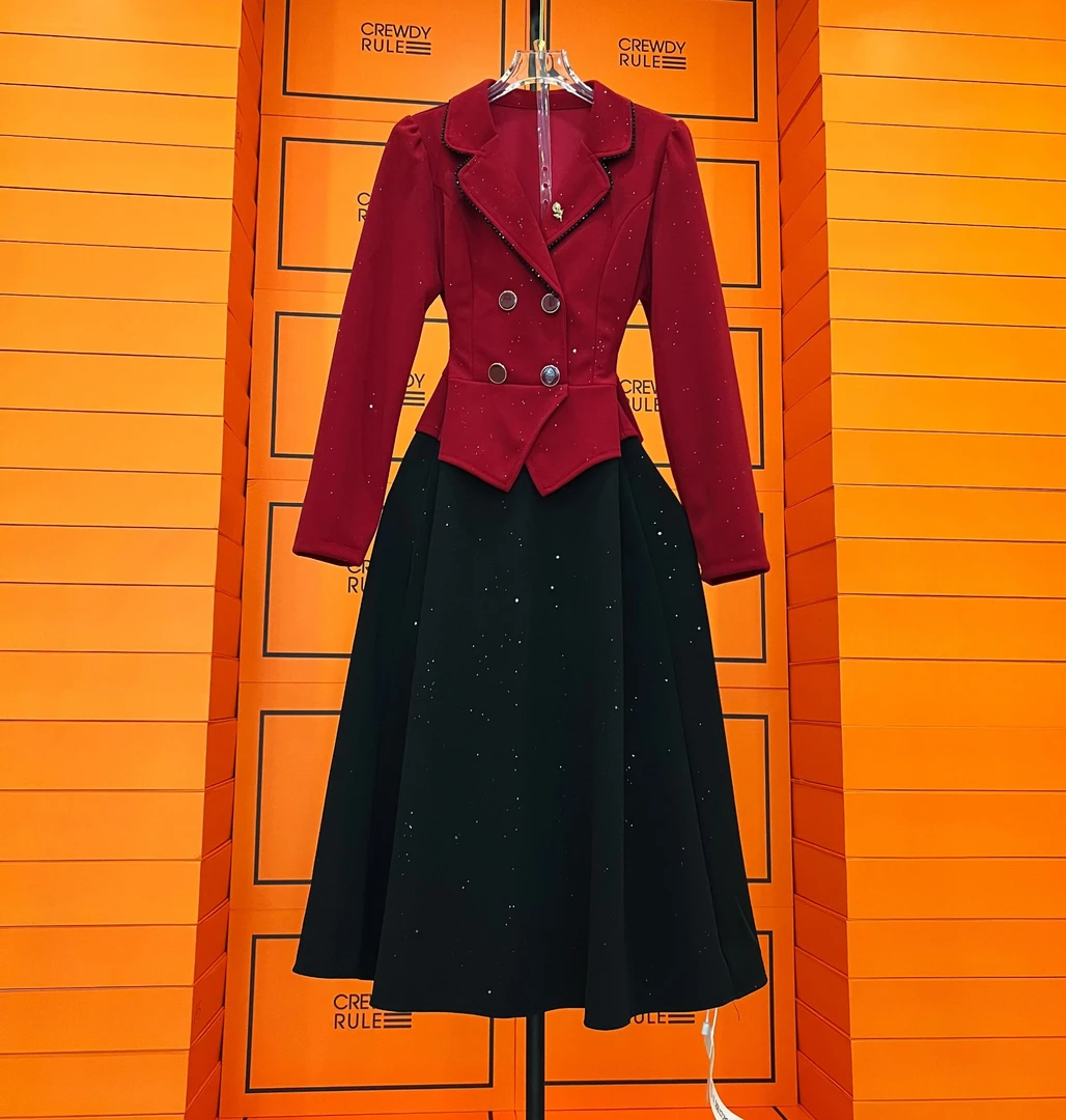 GY2024新款女装秋季高档时尚修身显瘦气质长袖法式秋冬连衣裙2241