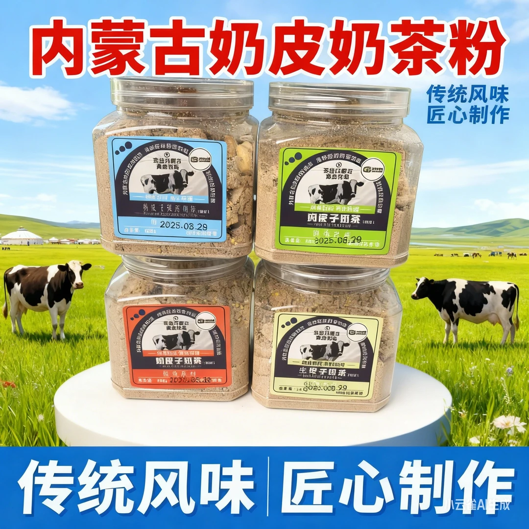 奶皮子奶茶内蒙特产炒米罐装早餐奶茶冲泡冲饮传统固体配料简单