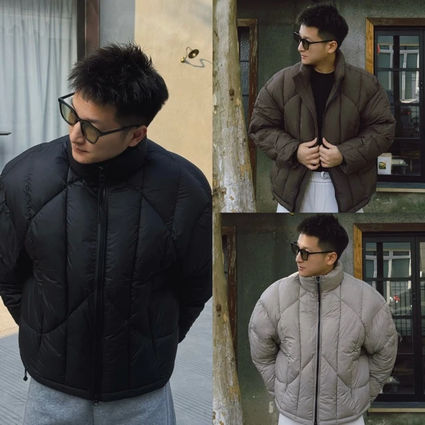 【KK穿搭】直下摆免烫秋冬冬季保暖男款加厚常规款标准棉服上衣
