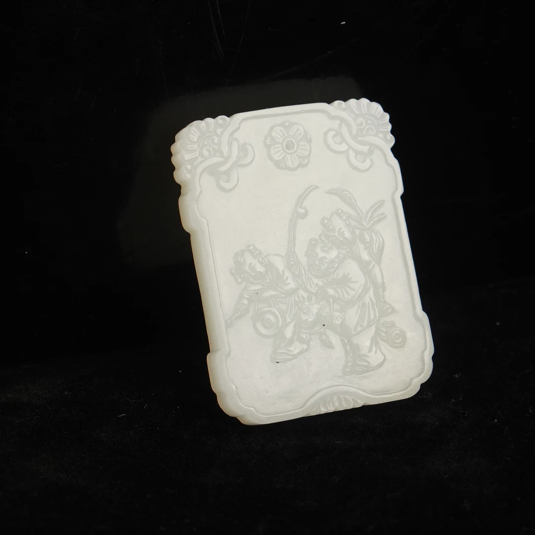 【清】童子诗文牌（重43g）QTY582