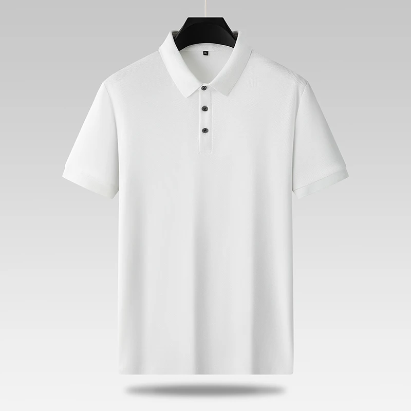 莱赛尔棉大码短袖男夏季商务休闲纯色polo衫透气半袖加肥加大1974
