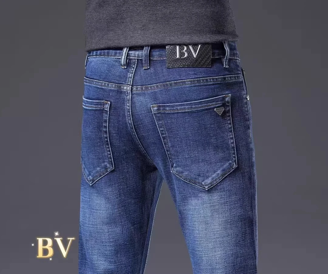 BV轻奢高端低调直筒牛仔裤男2025新款春季裤子宽松休闲夏季男裤