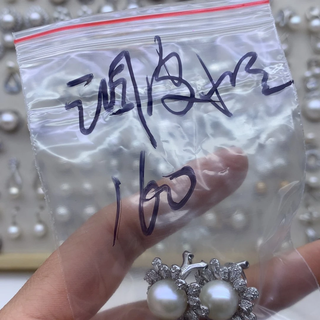 淡水珍珠耳饰银S925镶嵌?****?