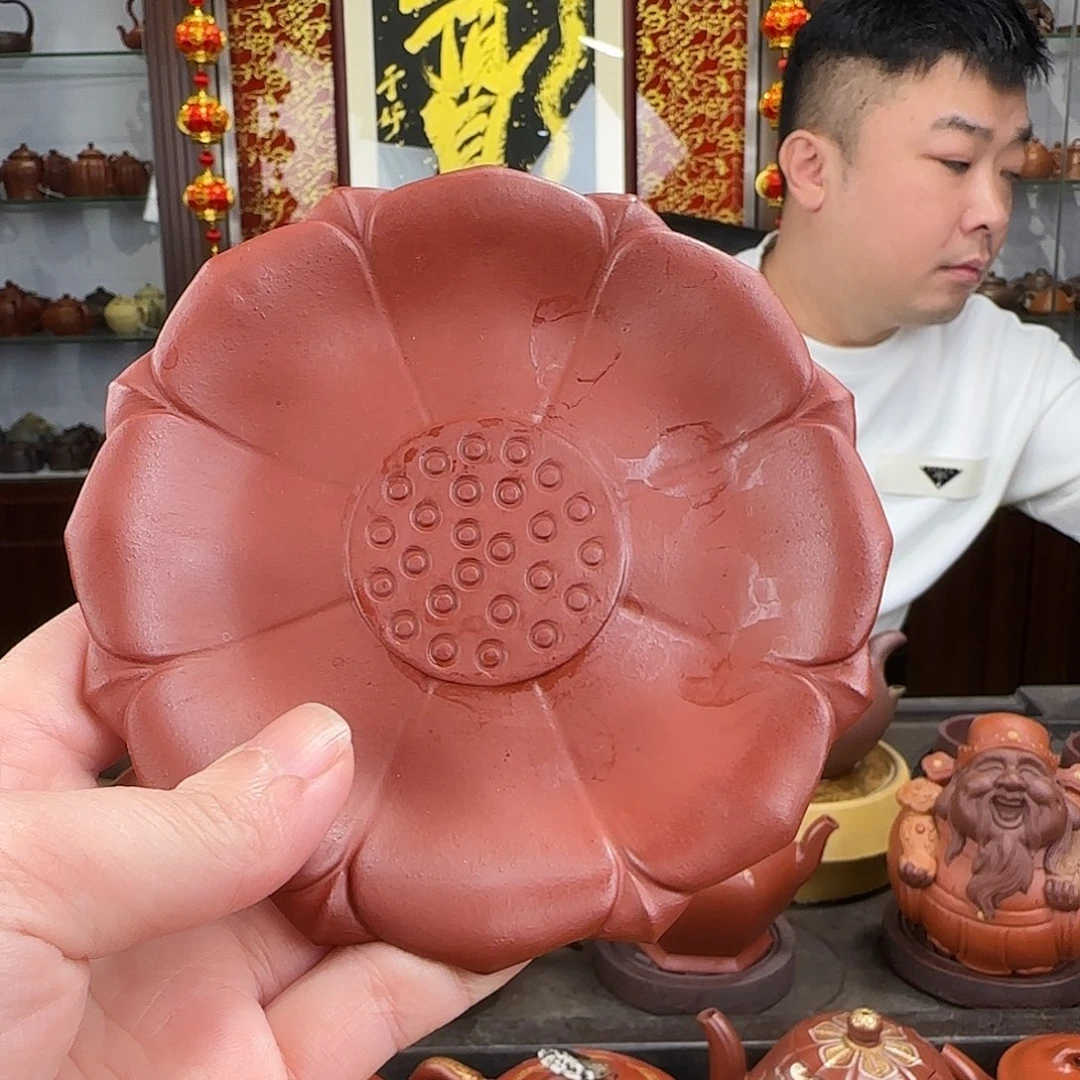 紫砂茶壶莲花壶承