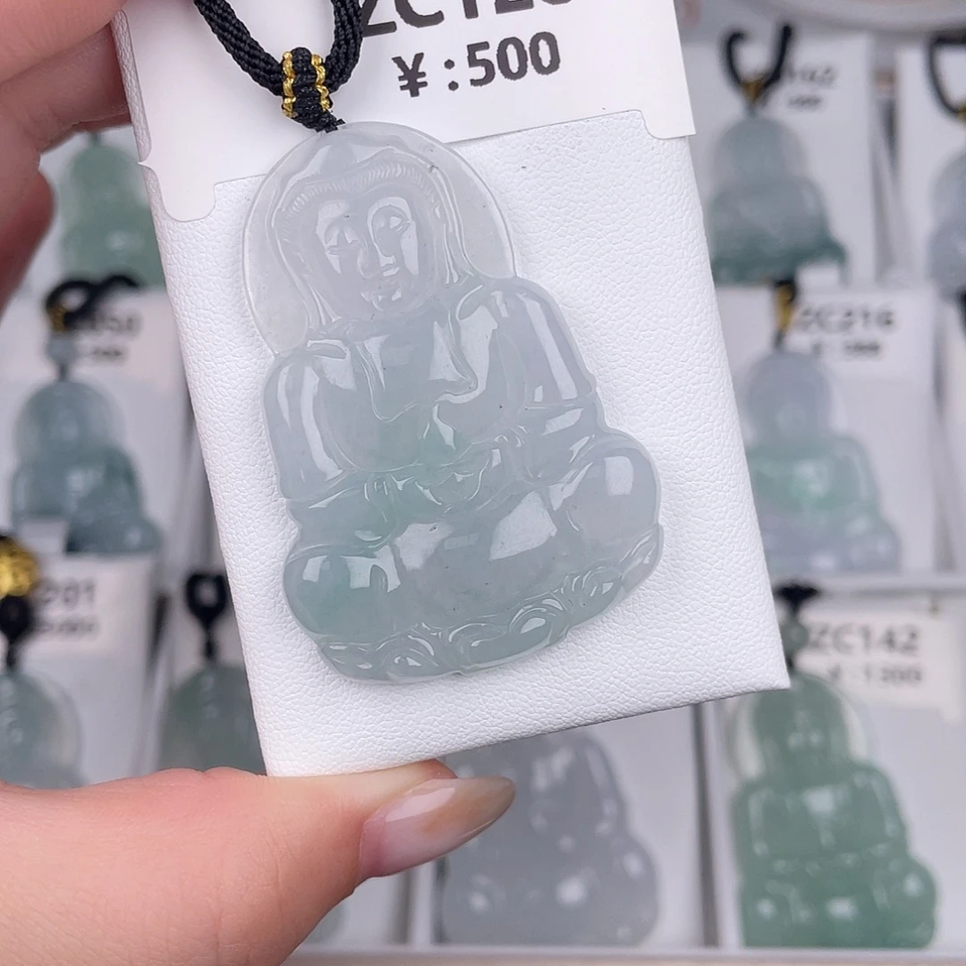 翡翠未镶嵌颈饰zc128
