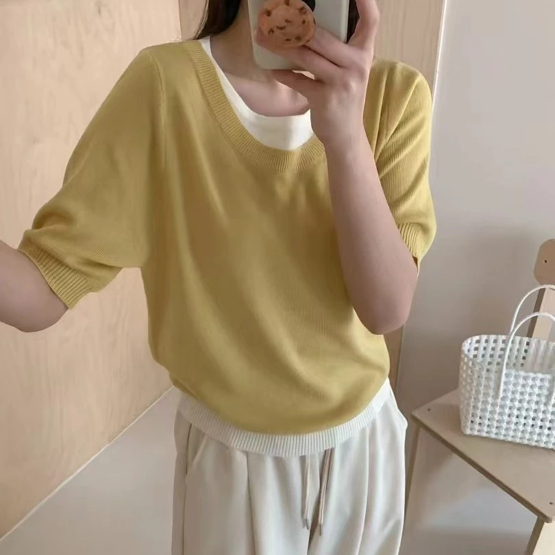 P&C studio 撞色针织短袖