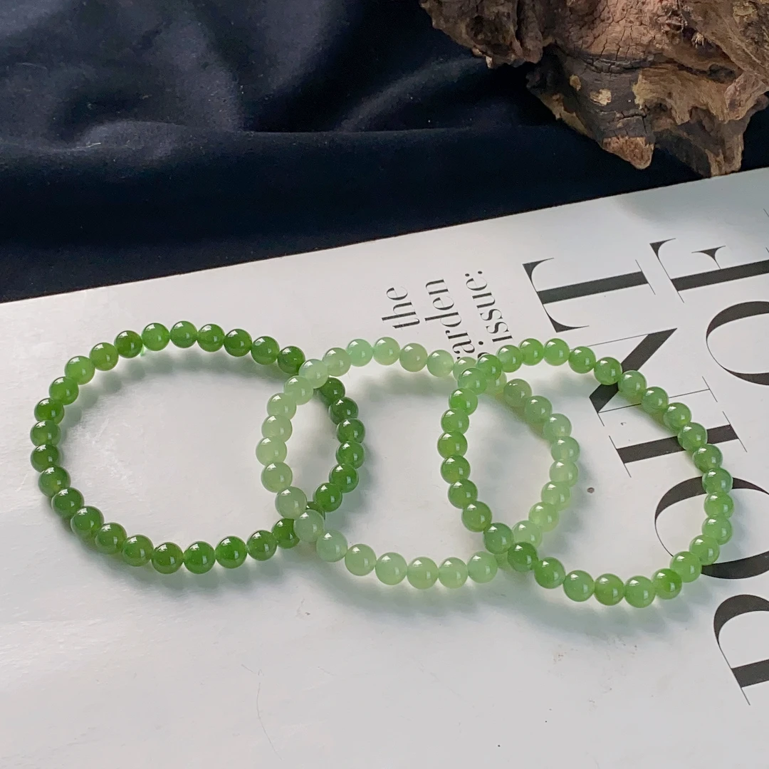 1888/ZY888-702 和田玉手串约6mm时尚百搭/多样性发/一件