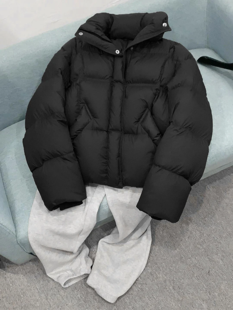 【金喜哥】小个子短款羽绒服女立领95白鸭绒冬季保暖厚款外套女款