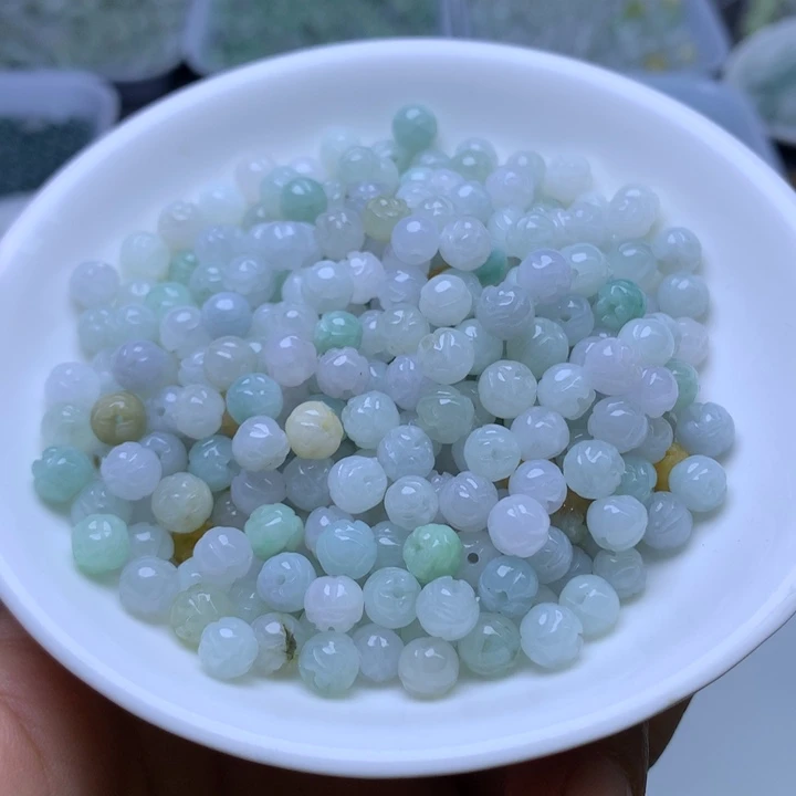 散珠翡翠卡6莲花珠30个