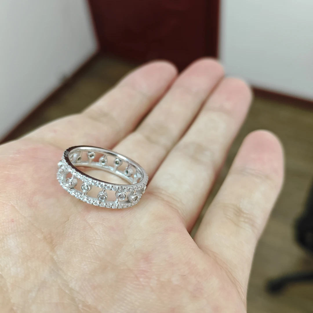 铂金镶嵌时尚戒指-