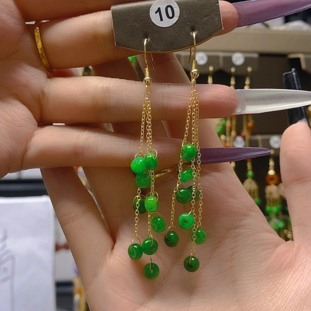 翡翠合金耳饰翡翠