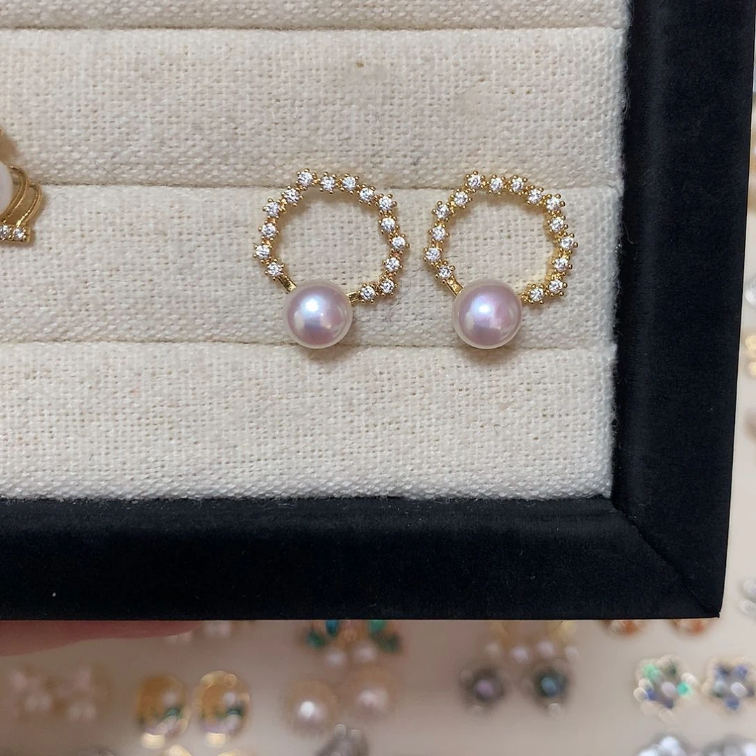 淡水珍珠耳饰合金