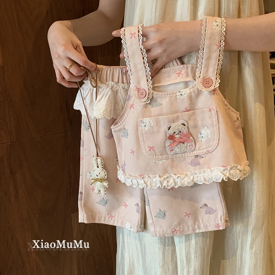 【现货】小沐沐女童套装洋气可爱2025新款夏装小童女宝宝两件套甜美